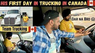 First Day in Trucking in Canada  || Team Trucking  || Canada Trucking Vlogs