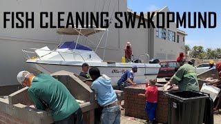 FISH CLEANING NEAR SWAKOPMUND AQUARIUM IN NAMIBIA | ЧИСТКА РЫБЫ ПОСЛЕ РЫБАЛКИ СВАКОПМУНД НАМИБИЯ