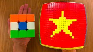 Flags of All Countries on Rubik’s Cubes [2x2-30x30]