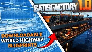 The "MEGA" Train Highway Blueprints in Satisfactory 1.0