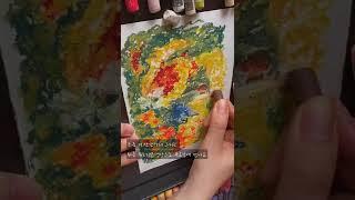 꾸덕한 질감의 오일파스텔로 명화 그리기 | paint famous paintings with oil pastels | Emile Nolde’s flower garden