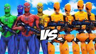 TEAM SPIDER-MAN VS BEAMNG DUMMY ARMY