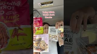 Trying VIRAL Trader Joe’s Snacks ️‍🟩#traderjoes #traderjoesfoodreviews #traderjoeshaul