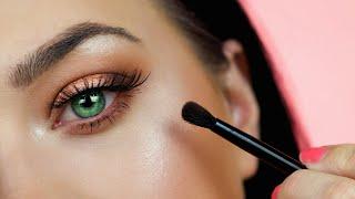 Easy Eye Makeup Tutorial For Beginners | Green Eyes