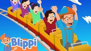 Feelings at the Theme Park!  Blippi’s Emotional Adventure Song for Kids!