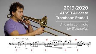 2019-2020 ATSSB All-State Tenor Trombone Etude #1 - Andante con moto by Blazhevich