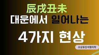 진술축미 대운에서 일어나는 중요한 4가지. 오상유진석명리학강의