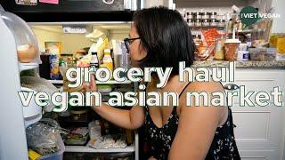 lil asian grocery haul for vegan  Korean food and pantry staples // floor groceries