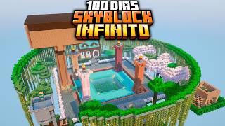 Sobrevivi 100 dias no SKYBLOCK INFINITO no Minecraft - O FILME