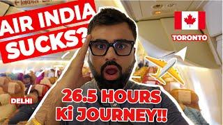 Delhi to Toronto: Air India Flight Review | My longest flight | Free Canada SIM