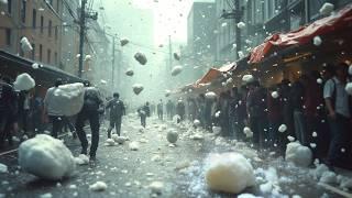 Snow falls like stones from the sky of New York, the strongest snowstorm in America