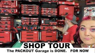 The PACKOUT WALL is DONE now time for a SHOP TOUR ( Milwaukee Tools, Mods, organization and more)