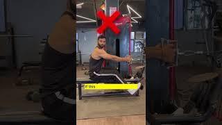 Correct your seated position for back workout