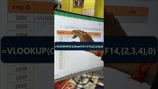  Advance Excel Tricks  Advance Vlookup Function #shorts #ytshorts #excel #computertricks