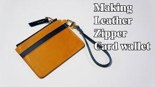 29 [LeatherCraft] Making Leather Card Wallet / [가죽공예] 가죽 카드지갑 만들기 / Free Pattern