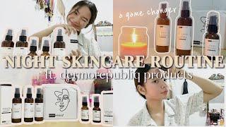 night skincare routine + unboxing 🫧 | why dermorepubliq products are a game changer?