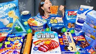 편의점 먹방  비빔면 삼각김밥 신상 라면 씨리얼 과자 디저트 Korean convenience Store Food Eatingshow Mukbang ASMR Ssoyoung