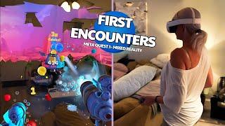 Girlfriend’s First Encounters in VR – Mixed Reality Gameplay on Quest 3