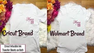 Cricut Infusible Ink Step by Step | On Both Cricut and Walmart Shirts