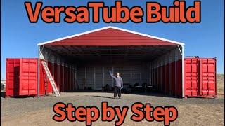 VersaTube Shop 36x40 Build Step By Step and Shipping Container. How to Budget DIY Container Shop