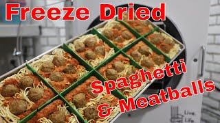 Freeze Dried Spaghetti & Meatballs -- Perfect Portions Using the Tray Dividers