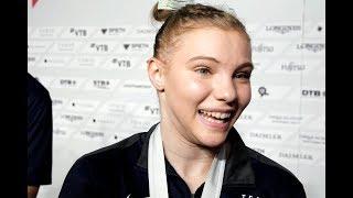 Jade Carey (USA) Interview 2019 Worlds Stuttgart - Vault Final