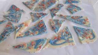 Red, White, and Blue Chocolate Shards: Just Bakecause