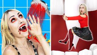 EXTREME MAKEOVER FOR VAMPIRE WITH GADGETS FROM TIK TOK | HOW TO BECOME A VAMPIRE!