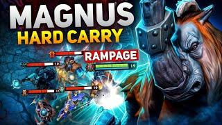 64 Kills Hard Carry Magnus x3 RampagesInsane Damage | Dota 2 Gameplay