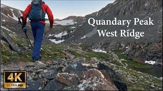 Quandary Peak WEST RIDGE Solo Summit! EPIC Mtn Goat Escort, CO 14er [4K UHD Cinematic]