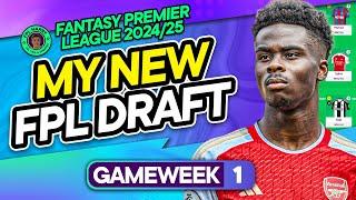 MY NEW FPL GW1 DRAFT ‼️ | 5,401 Rank  2nd in the world L4 Yrs | Fantasy Premier League Tips 2024/25