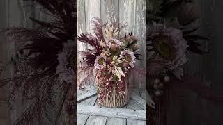 Boho Floral Arrangement in a Basket - Kelea's Design School Tutorial