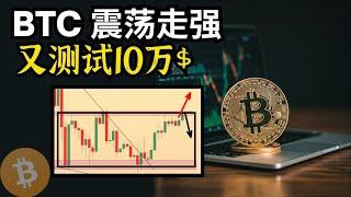 BTC 震荡走强，又测试10万$。比特币行情分析(BTC/ETH/比特币/以太坊/bitcoin/ethereum行情分析)