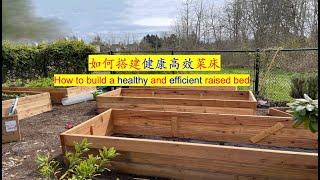 【养花·种菜】025 DIY 如何搭建健康高效菜床 How to build a healthy and efficient raised bed 健康菜园系列之一