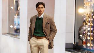 Men’s Street Style Fashion. Ralph Lauren Display & Winter Fashion