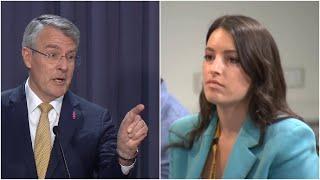 Attorney General Mark Dreyfus snaps during media conference over detainee saga