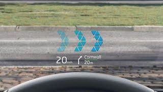 Skoda Enyaq iV: Head-Up Display (HUD) with augmented reality in real-life situations :: [100cars]