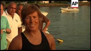 US long-distance swimmer Diana Nyad attempts swim from Cuba to Florida