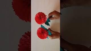 Beautiful Paper Flower Making Idea  #shorts