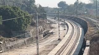 Train starts at #usbrl project/east section near katra completed/chenab bridge update #chenabbridge