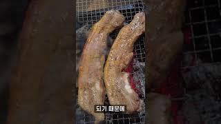 삼겹살 숯불로 지리게 굽는 꿀팁 (펜션왕 되는법)