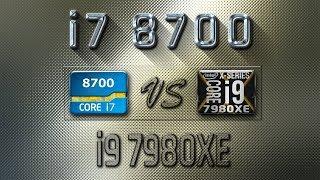 i7 8700 vs i9 7980XE Benchmarks | Gaming Tests Review & Comparison