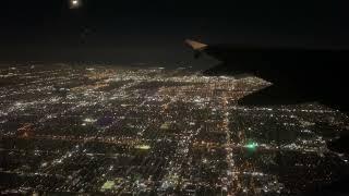 Night Takeoff from Miami (MIA) - American Airbus A319-112 (N725UW)