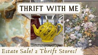 THRIFT WITH ME IN NEW JERSEY for HOME DECOR | My First Estate Sale & 2 Thrift Stores!