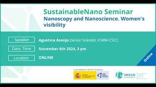 Nanoscopy and Nanoscience. Women’s visibility, Agustina Asenjo (ICMM-CSIC)