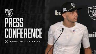 Aidan O'Connell and Desmond Ridder Presser - 12.18.24 | Raiders | NFL