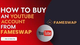 How To Buy a Youtube Account from Fameswap! Step by Step Explained