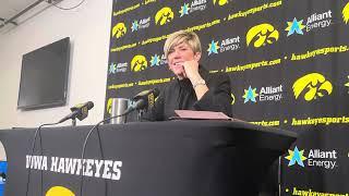 Hear from Iowa women’s basketball coach Jan Jensen after the Hawkeyes fall to Indiana