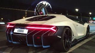 FIRST Lamborghini CENTENARIO on the road ! Start up, sound and drive in Paris