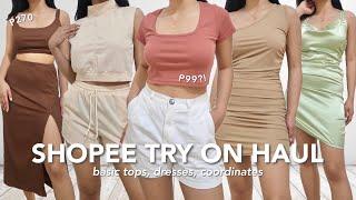 SHOPEE TRY ON HAUL: Basic Tops, Dresses, Coordinates | Philippines